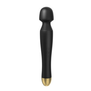 Black/Purple Wand Vibrator – Powerful Rechargeable Massager