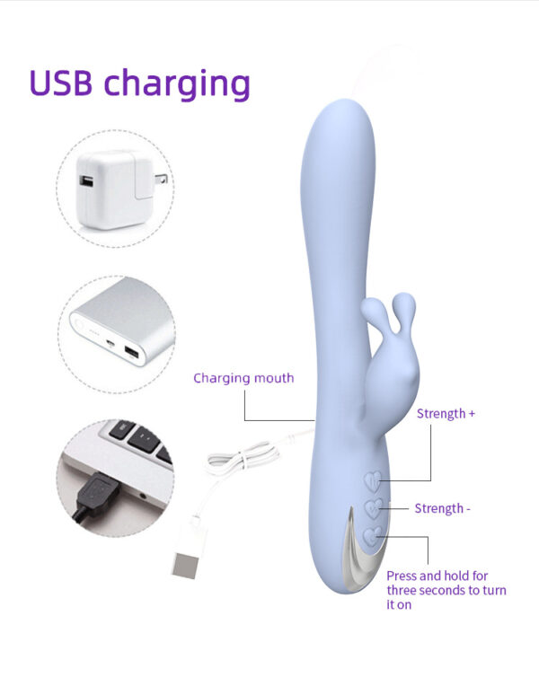 Blue Rotating Rabbit Vibrator - Image 3