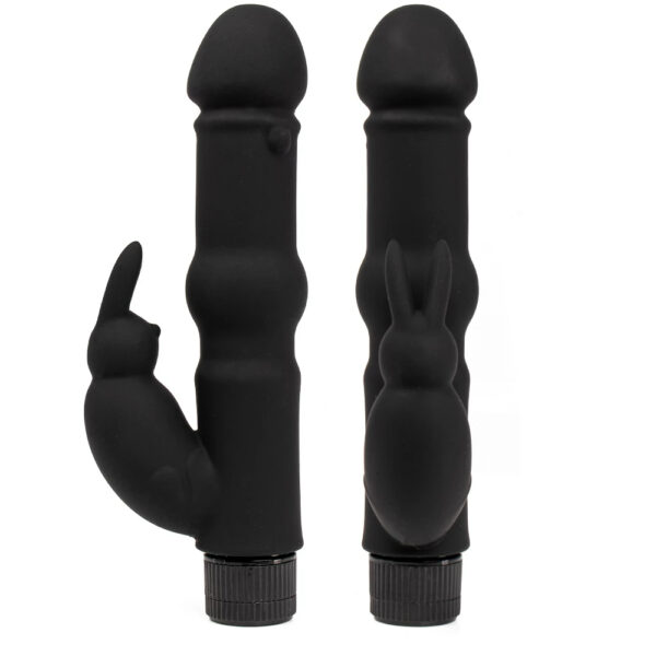 Delight Black Silicone Rabbit Vibrator – Bild 2