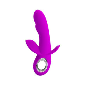 Dual motor 7 frequency vibrator USB rechargeable silicone female vibrator
